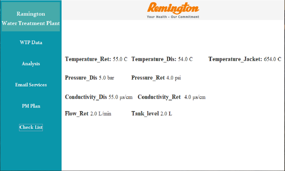 Screenshot of WTP Remington project